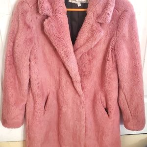 Fur long coat